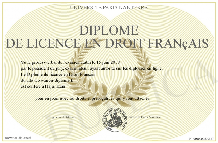 Acheter un faux diplôme de Licence en ligne