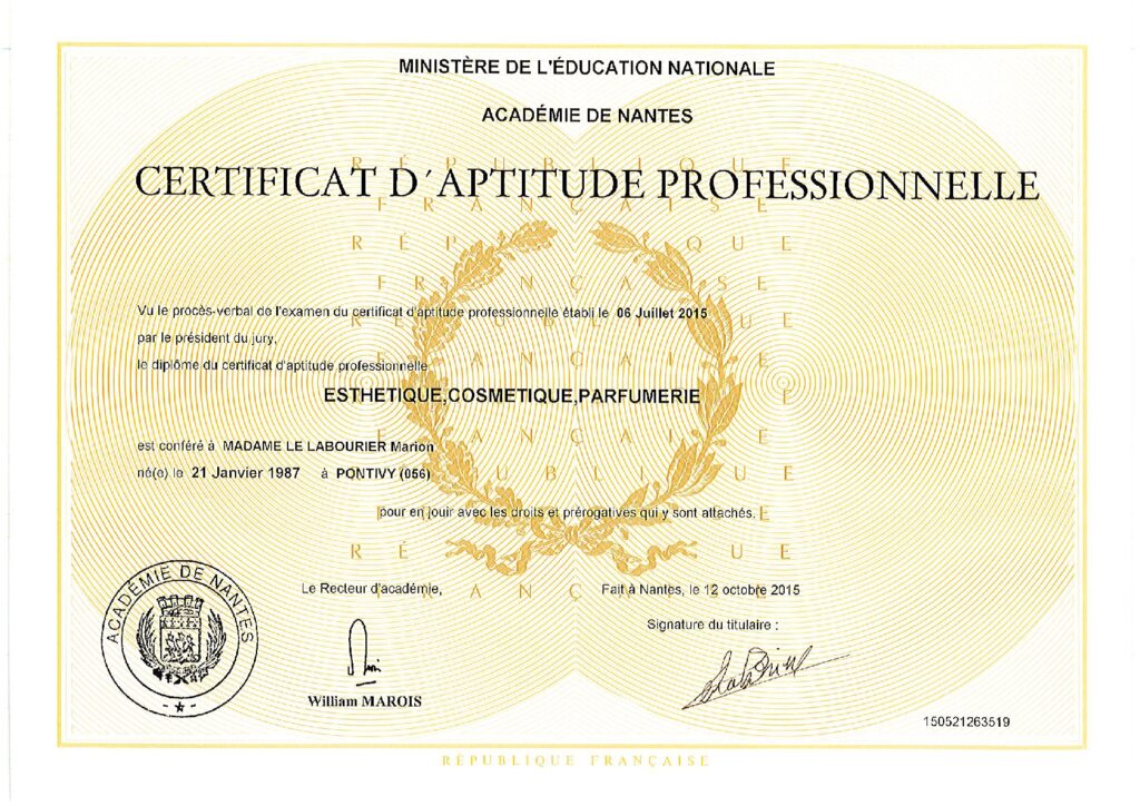 Acheter un faux CAP (Certificat d’Aptitude Professionnelle)
